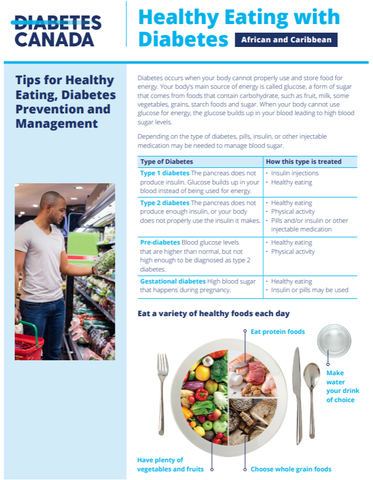 Healthy Eating with Diabetes  - African and Caribbean
