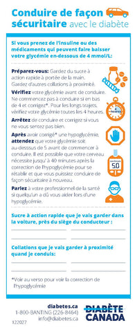 Drive Safe with Diabetes (French)