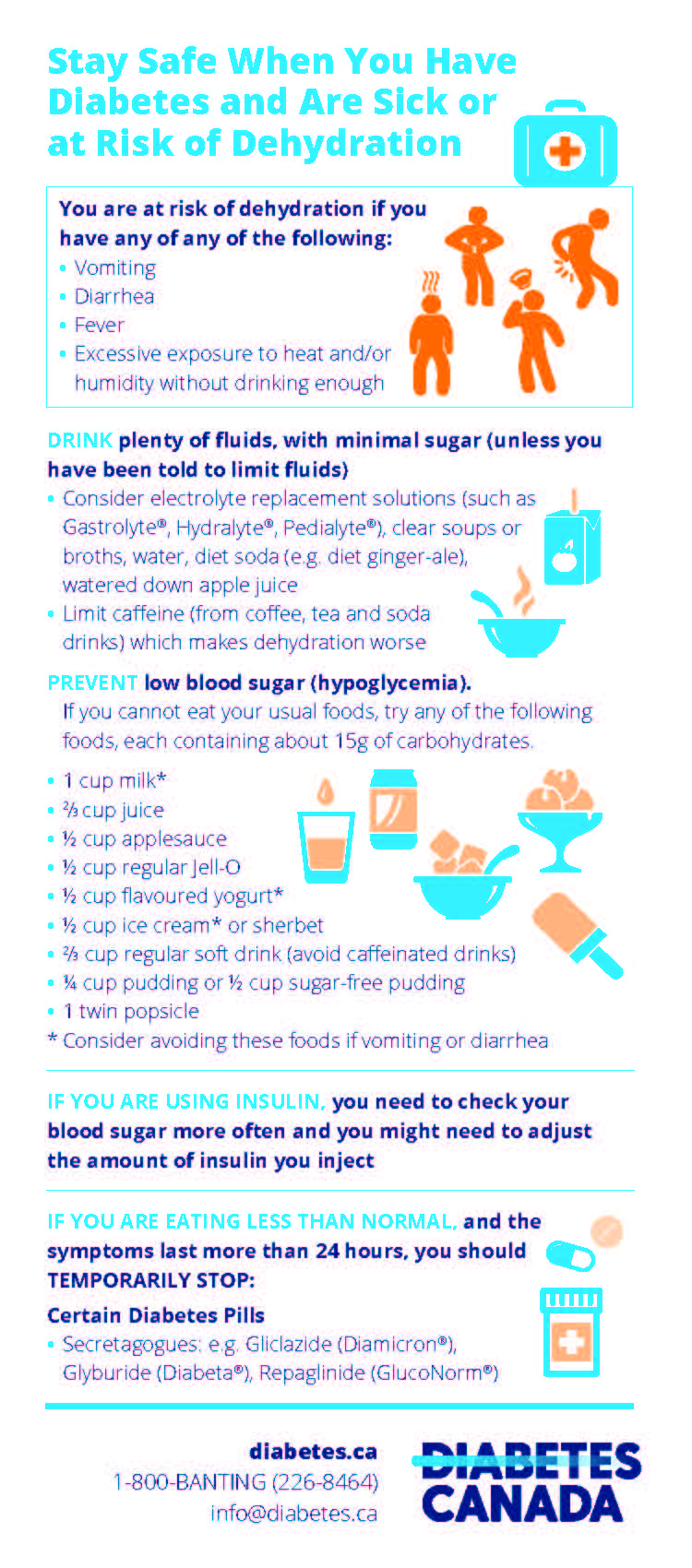 Staying Safe When you Have Diabetes and Are Sick or At Risk of Dehydration