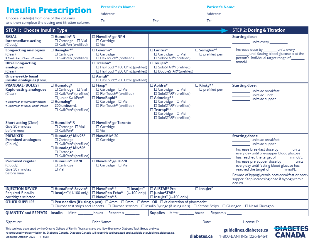Insulin Prescription Tool