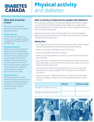 Physical Activity and Diabetes