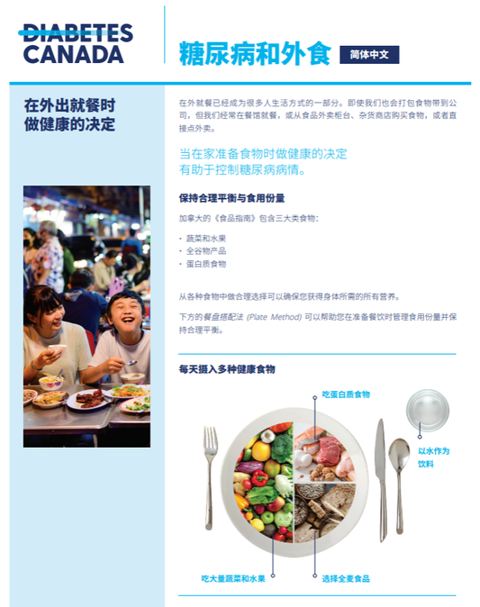 Diabetes and Dining Out (Simplified Chinese)