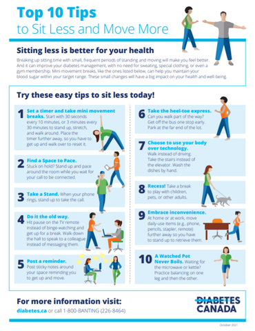 Reduce Sedentary Time Infographic